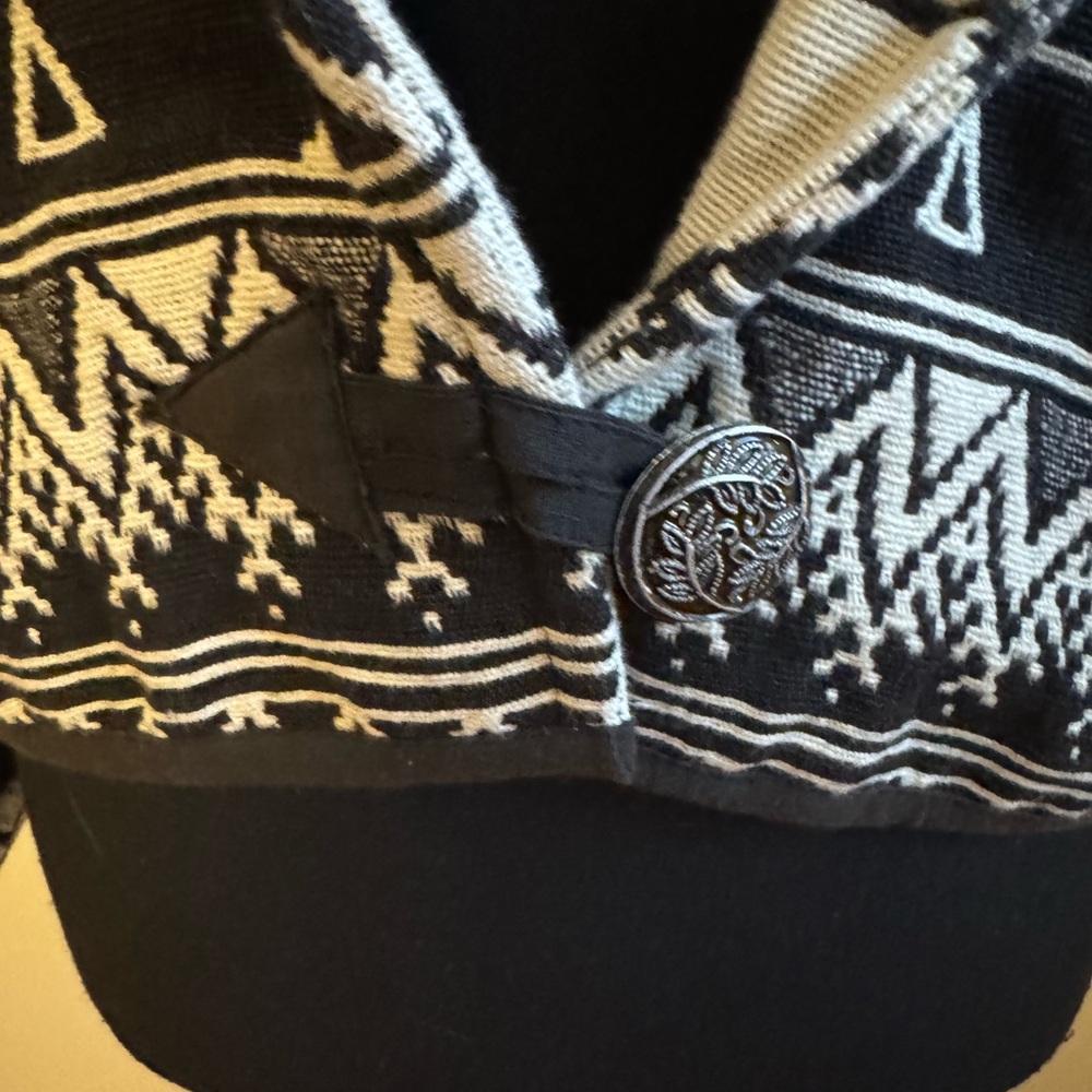 Sz M vintage Flashback southwest cropped black/white tapestry jacket NWOT🐸 - Picture 5 of 8